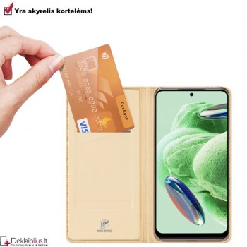 Dux Ducis Skin Pro dirbtinės odos dėklas - auksinės spalvos (Xiaomi Poco X5 Pro 5G/Redmi Note 12 Pro 5G) Dux Ducis Skin Pro dirbtinės odos dėklas - auksinės spalvos (Xiaomi Poco X5 Pro 5G/Redmi Note 12 Pro 5G)